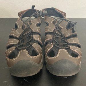 Eddie Bauer Brown Bump Toe Sandals Size 9